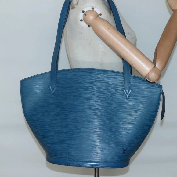 LOUIS VUITTON Epi Saint Jacques Shopping Shoulder Bag Blue M52275 LV Auth BA4972 - Picture 1 of 15